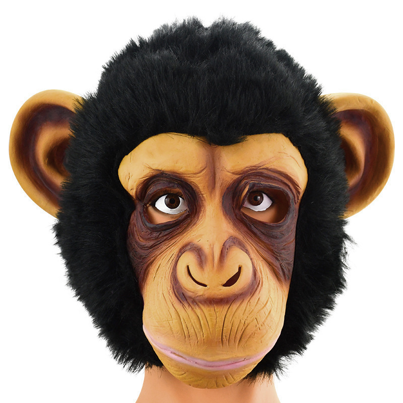 Hot Selling Realistic Monkey Mask Soft Rubber Latex Full Face Animal Mask for Carnival Masque Party Costume Mask