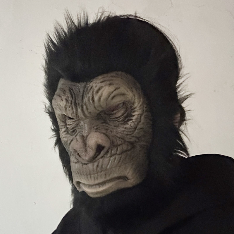 Hot Selling Latex  Monkey Mask For Carnival Party Masque Animal Costume Cosplay Pretty Vivid Rubber Gorilla Mask