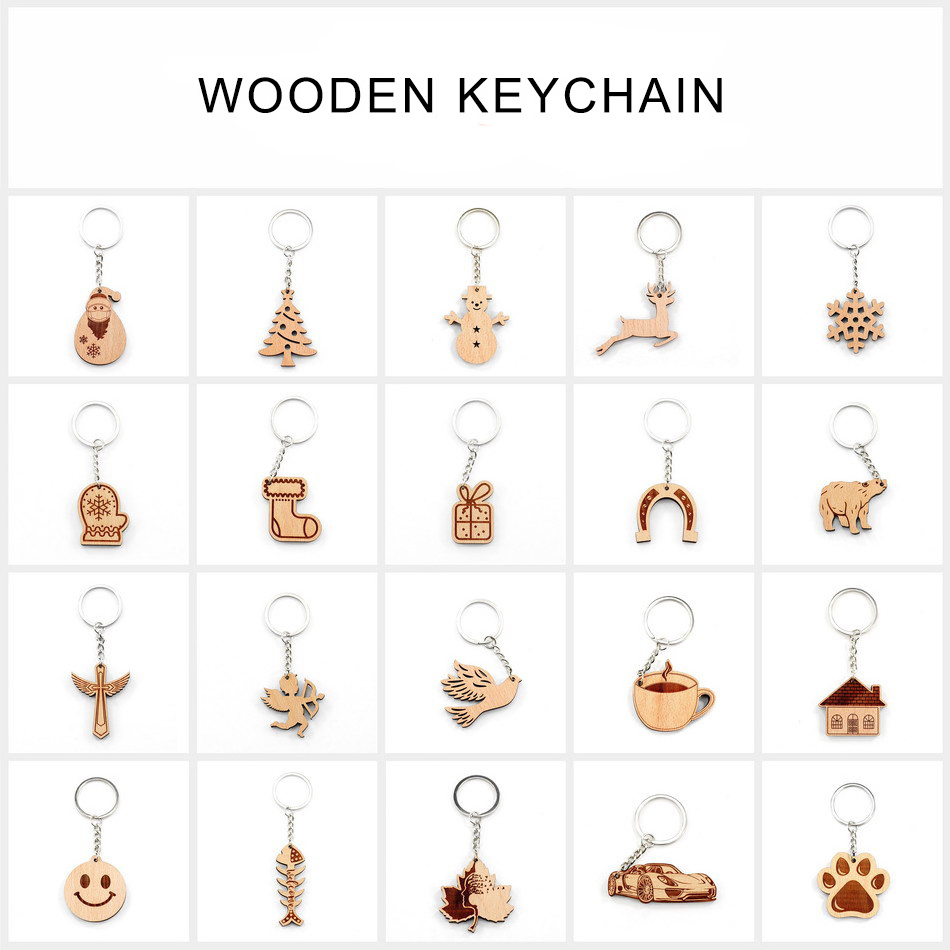 Charm Owl Key Holder Accessory for Women and Men Good Luck Funny Wood Owl Keychain