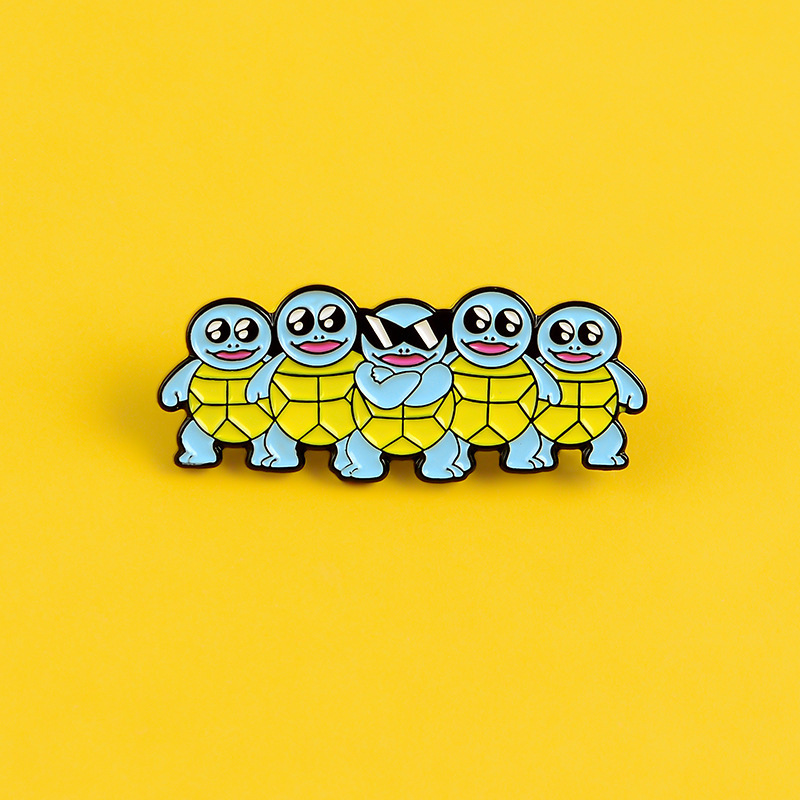 Cartoon Lapel Pins Metal Alloy Enamel Brooch Pins Lovely Mini Turtle Pin Badge