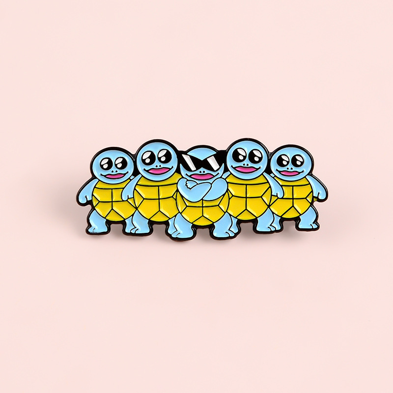 Cartoon Lapel Pins Metal Alloy Enamel Brooch Pins Lovely Mini Turtle Pin Badge