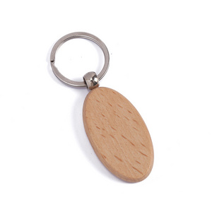 Blanks Assorted Unfinished Wooden Key Tag Key Ring for DIY Gift Crafts Laser Engraving Blank Wood Keychain