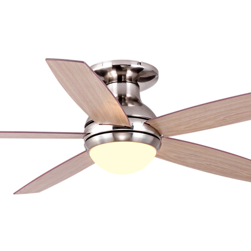 High Quality 48 Inch 5 Wooden Blades Ceiling Fan With Led light Kit 220V For Bedroom Living Room Fan