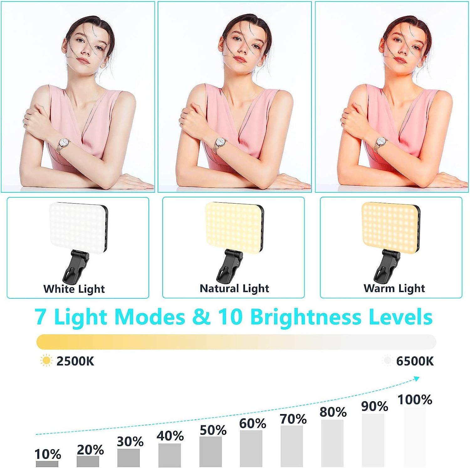 Mini Mobile Phone LED Selfie Light Smart Phone Enhancing Fill Light Live Broadcast Suitable For All Phones