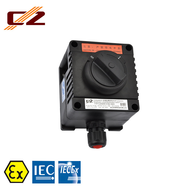 Certified IP66 Explosion-proof push button Illuminated Switch