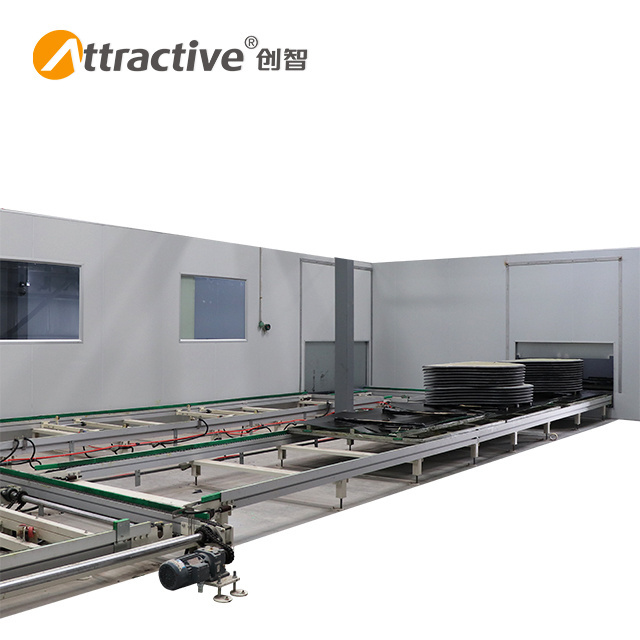 Attractivechina Wood Automatic Electrostatic Spraying Line Painting Line Power And Free Conveyor Powder Coating Line