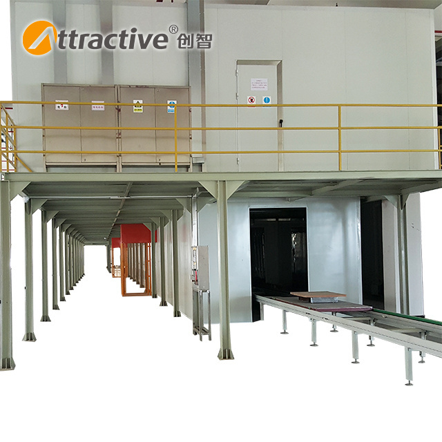 Attractivechina Wood Furniture Coating Line Electrostatic Painting Line Automatic Spraying Machine Line