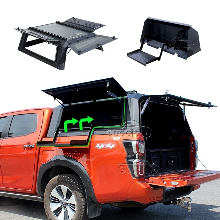 Steel 4X4 Pickup Canopy with roof rack Trunk bed Cover hardtop canopy for T60 Dmax Triton navara