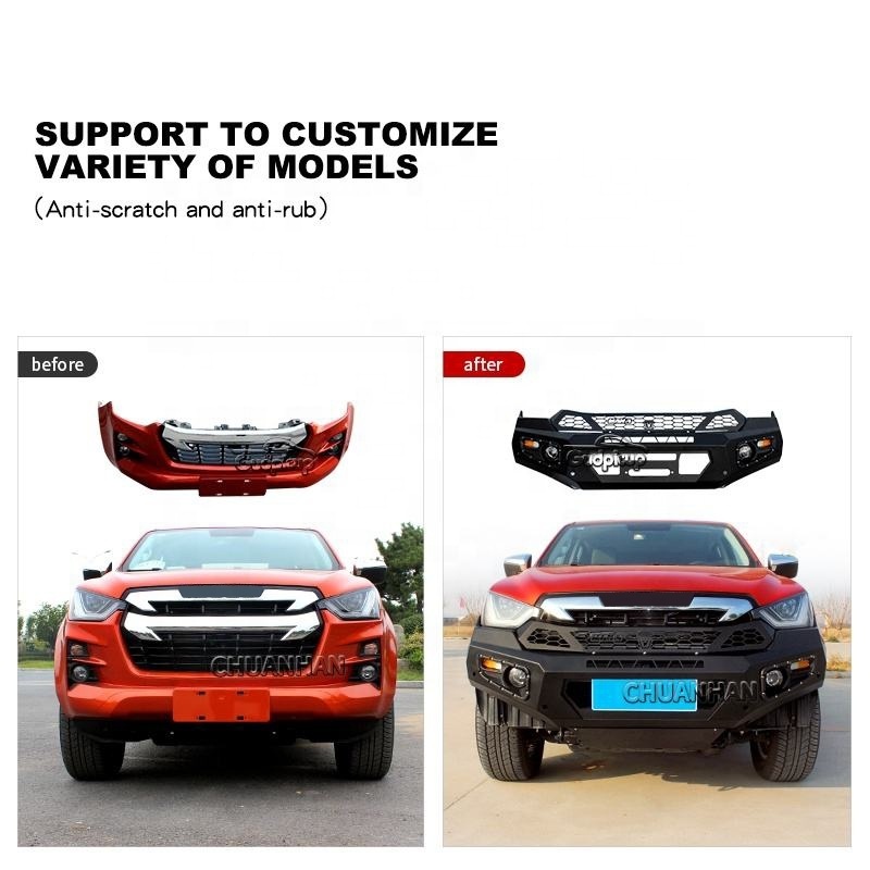 Custom Car Accessories Body Kit Front Rear Bumper for toyota hilux 2021 diesel pickup 4x4 front bumper