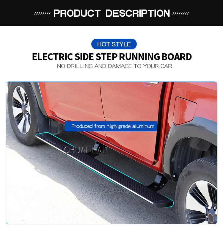 Pickup High Quality Aluminum Alloy side step electric running board for toyota hilux revo vigo Rocco