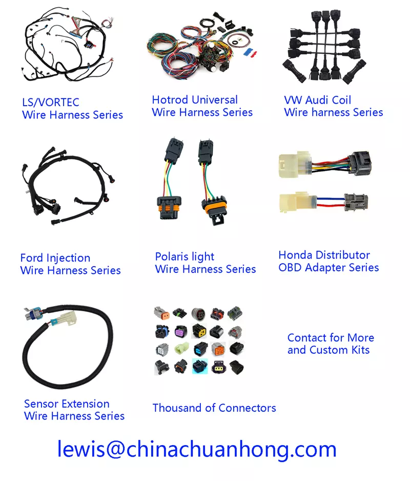 Custom 3 Way Connector Wire Harness For Suzuki