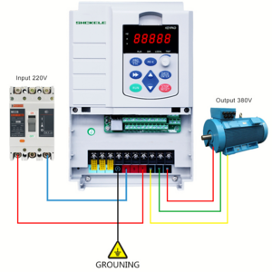 High Quality VFD 220V single phase to 3 phase 380V vfd 0.75kw 2.2KW 5.5KW 7.5KW Variable Frequency inverter for AC motor