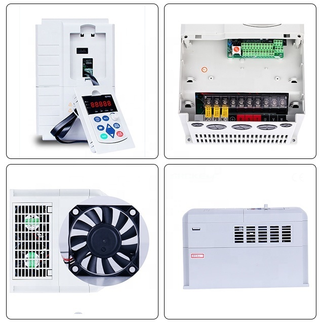 High Quality VFD 220V single phase to 3 phase 380V vfd 0.75kw 2.2KW 5.5KW 7.5KW Variable Frequency inverter for AC motor