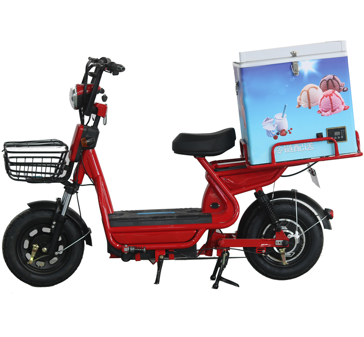 Dc12v/24v Mini Refrigerator Refrigerated Motorcycle WIth Delivery Box Mobile Fridge