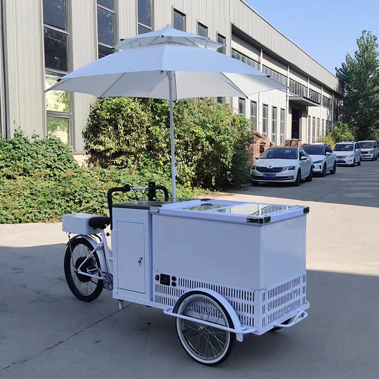 Business Use High-Quality Front Loading Pedal Assist Freezer Tricycle Solar Ice Cream Bike For Sale