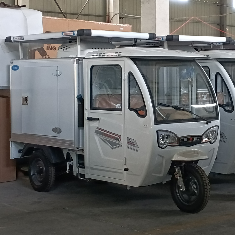 Hot Selling Frozen Cabin Three Wheel Motorcycle /ice Cream Delivery Refrigerator Tricycle Price