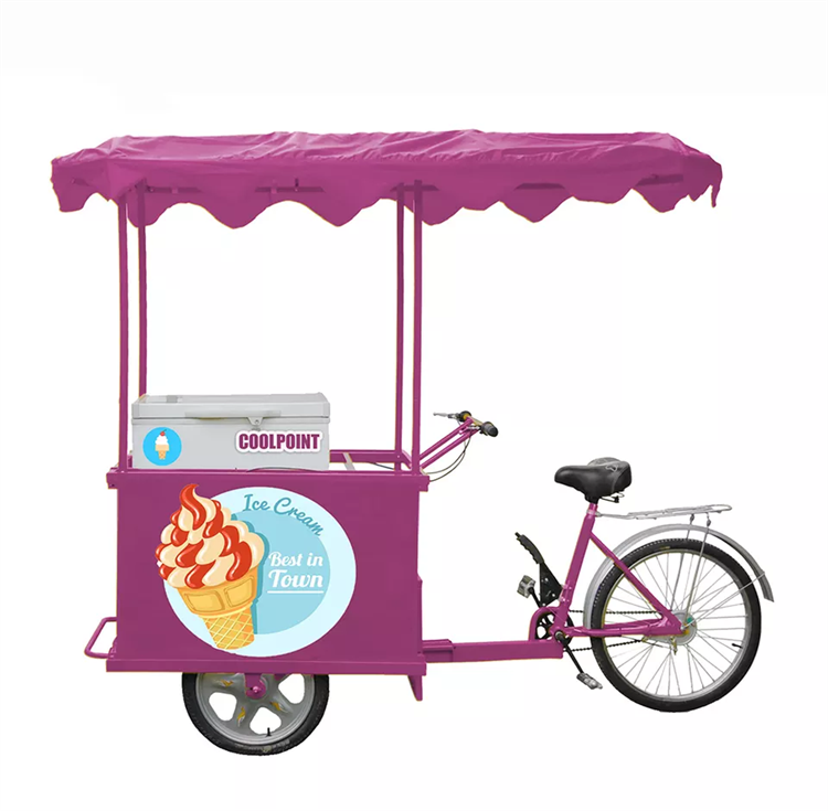 Ice Cream Tricycl Cart Manufacturers Food Truck Refrigerated Adult Electric Tricycle With Cooler Box