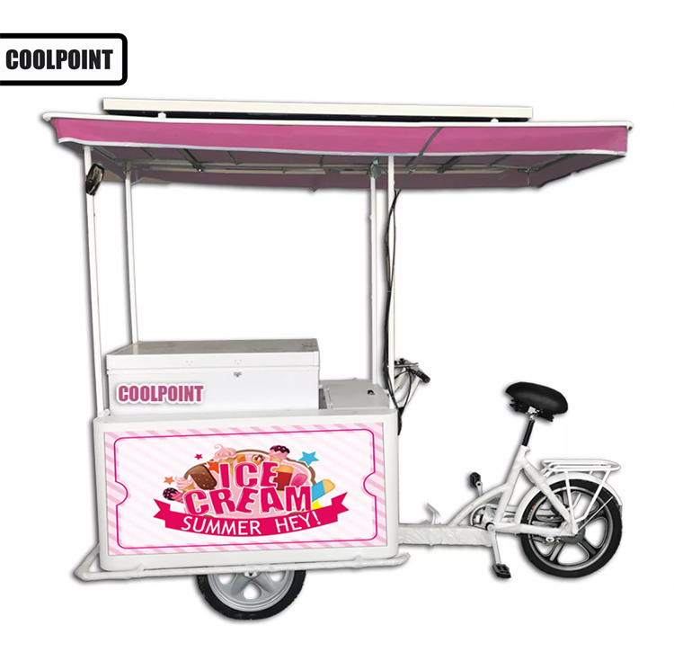 Ice Cream Tricycl Cart Manufacturers Food Truck Refrigerated Adult Electric Tricycle With Cooler Box