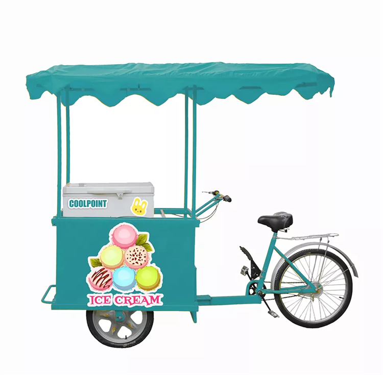 Ice Cream Tricycl Cart Manufacturers Food Truck Refrigerated Adult Electric Tricycle With Cooler Box