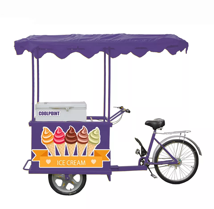 Ice Cream Tricycl Cart Manufacturers Food Truck Refrigerated Adult Electric Tricycle With Cooler Box