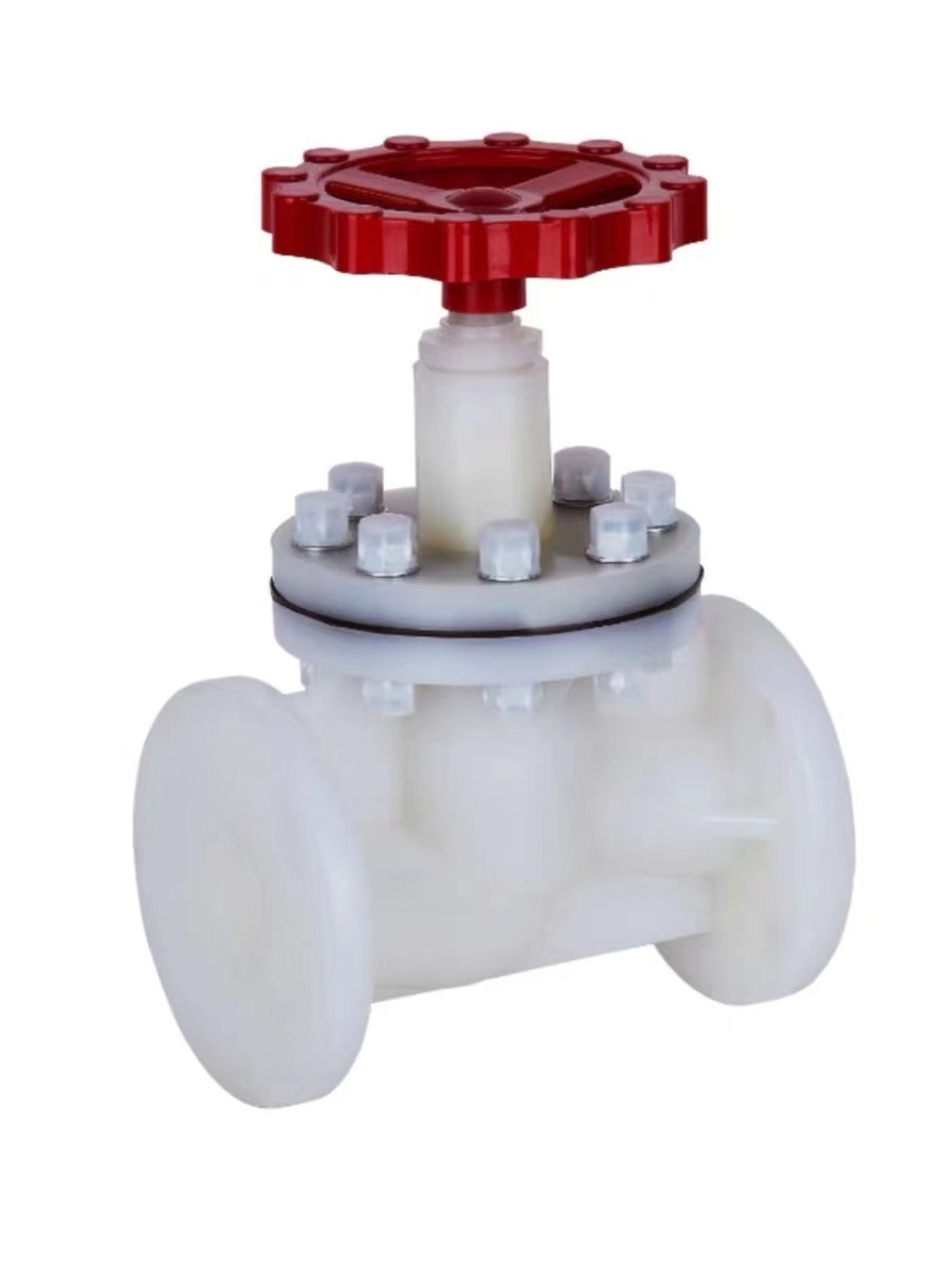 Factory Direct Water Treatment Flow Control PVDF Manual Flange Diaphragm Valve DN80 Plastic Flange Type Diaphragm Valve