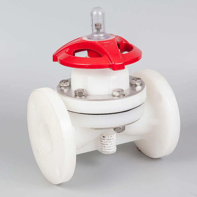 Factory Direct Water Treatment Flow Control PVDF Manual Flange Diaphragm Valve DN80 Plastic Flange Type Diaphragm Valve