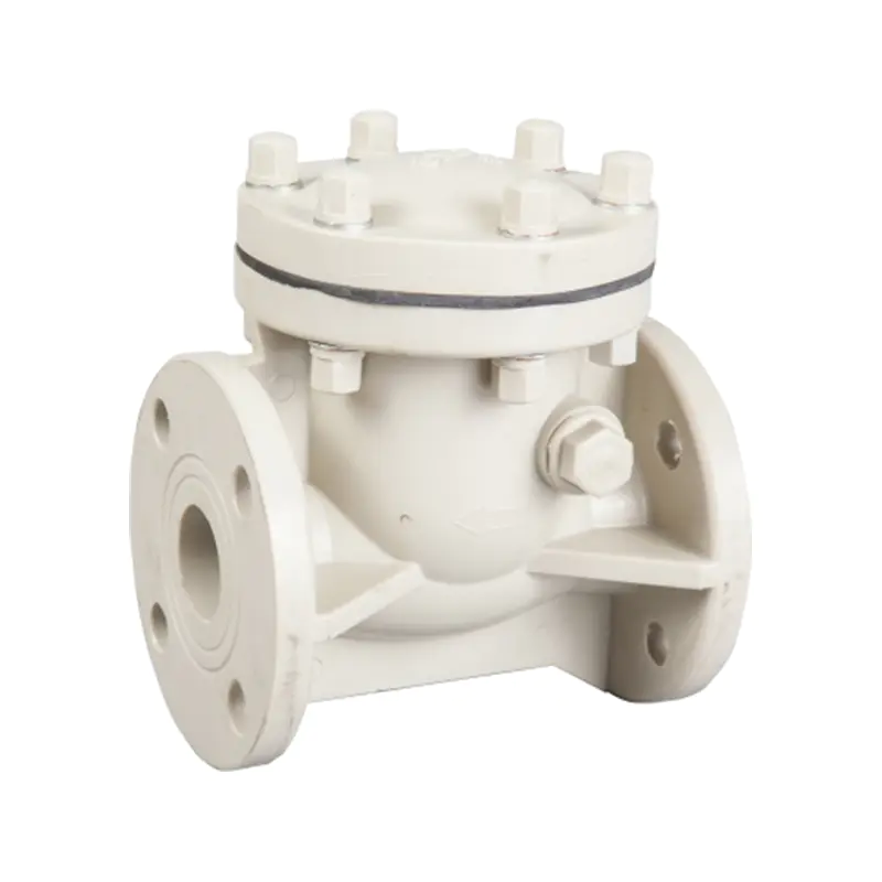 UPVC/CPVC PPH PVDF FRPP Flanged Manual Swing Check Valve DN25-DN300 PVC Plastic Flange End Swing Check Valve