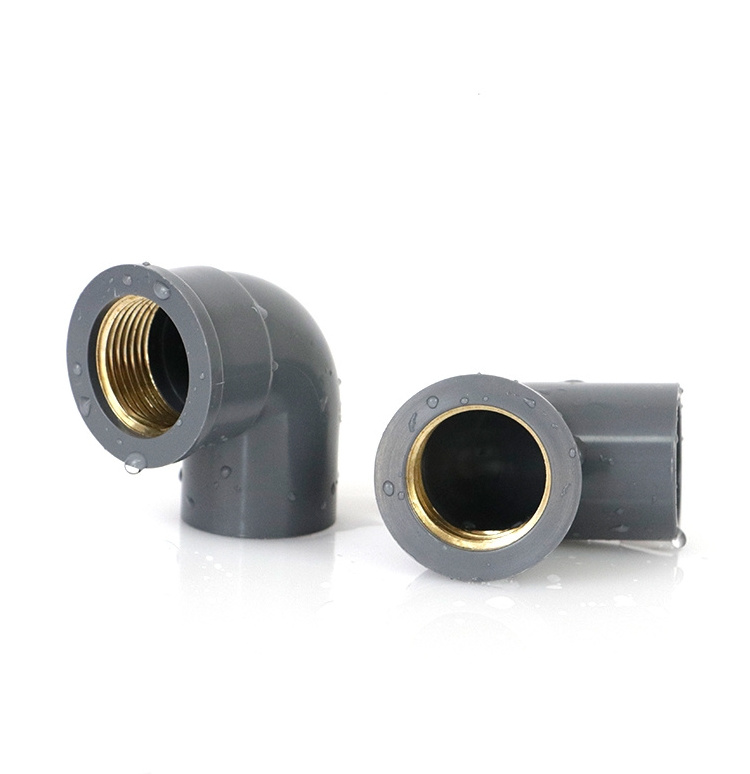 Copper Threaded Plastic CPVC 90 Degree Elbow DN15 DN20 DN25 Reduce Female Thread PVC Elbow Fittings