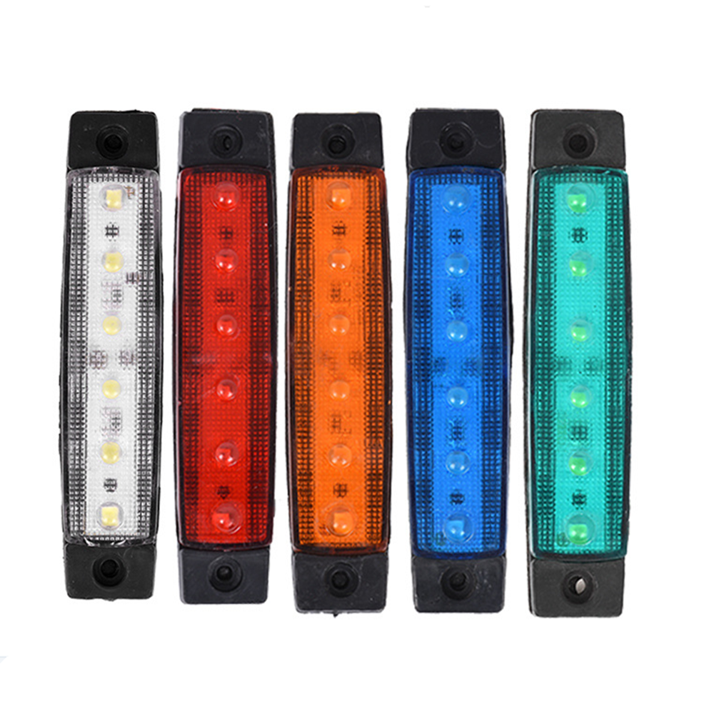 wholesale 12v 24v Little long 6 led light truck trailer side marker light indicators lights