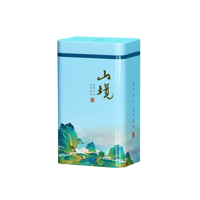 Biluochun Tea Can, Black Tea Horse Mouth Iron Box, High Grade Portable Sealed Can