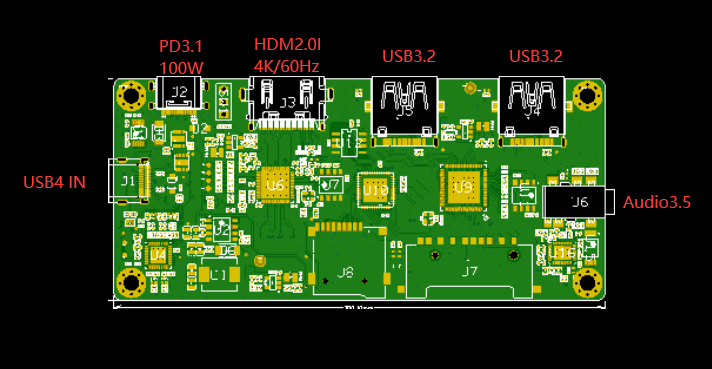 Factory direct sales OEM@ODM PCBA USB Four   Hub adapter expansion dock Circuit board