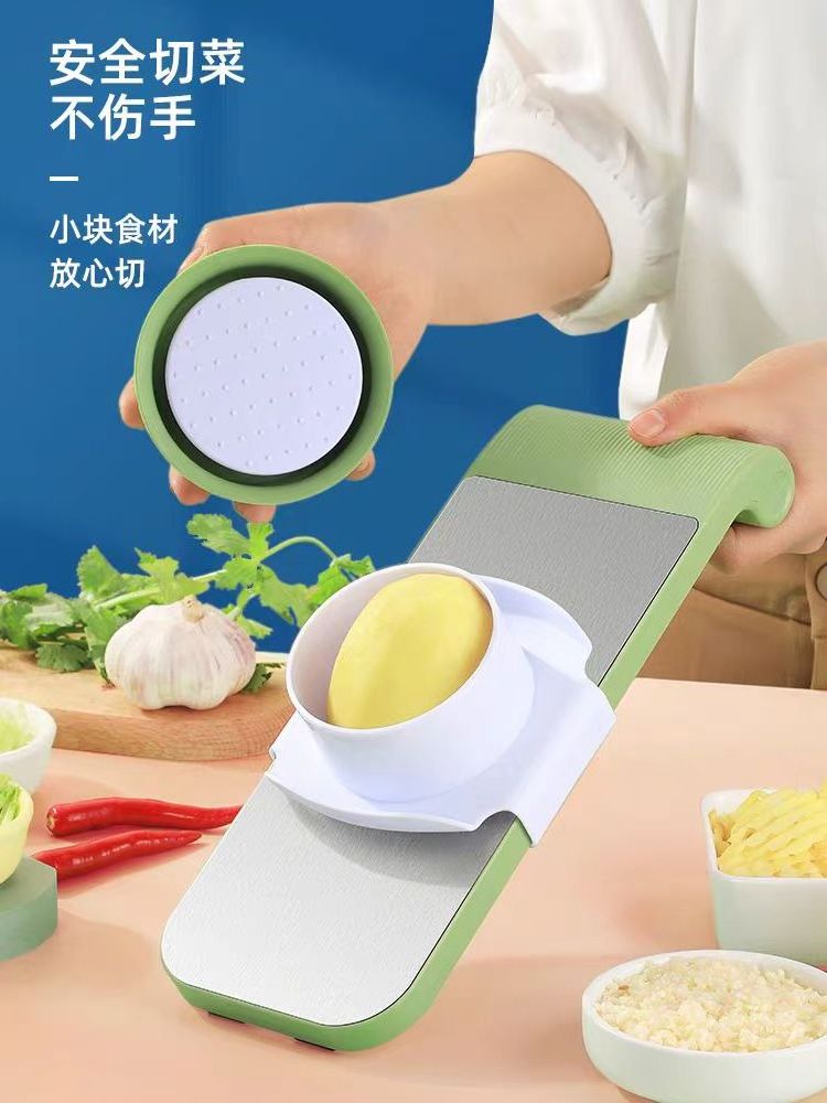 Household Shredder Multi-functional Kitchen Chopping Artifact Stainless Steel Radish Grater Garlic Slicer