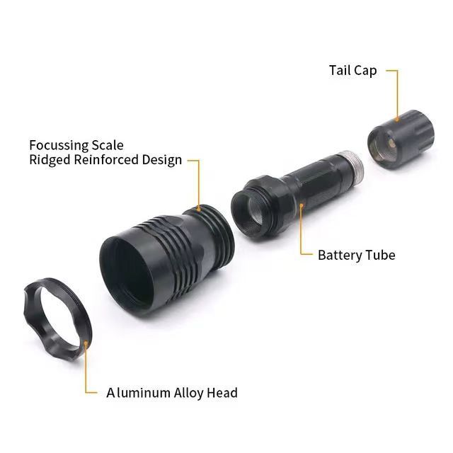 CNC Precision Surface Oxidation Diode Torch Housing CNC Machining Aluminum Parts Turning Parts