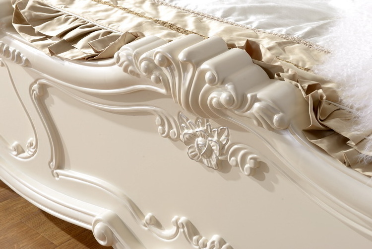 luxury European Antique bed king size royal french provincial bed