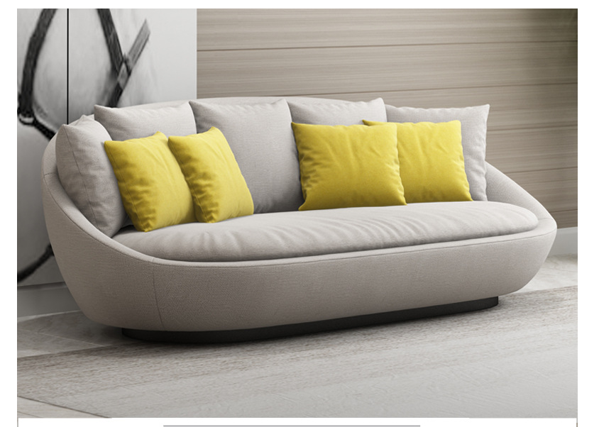 grey velvet upholstered fabric sofa with new design stainless steel base sofa set