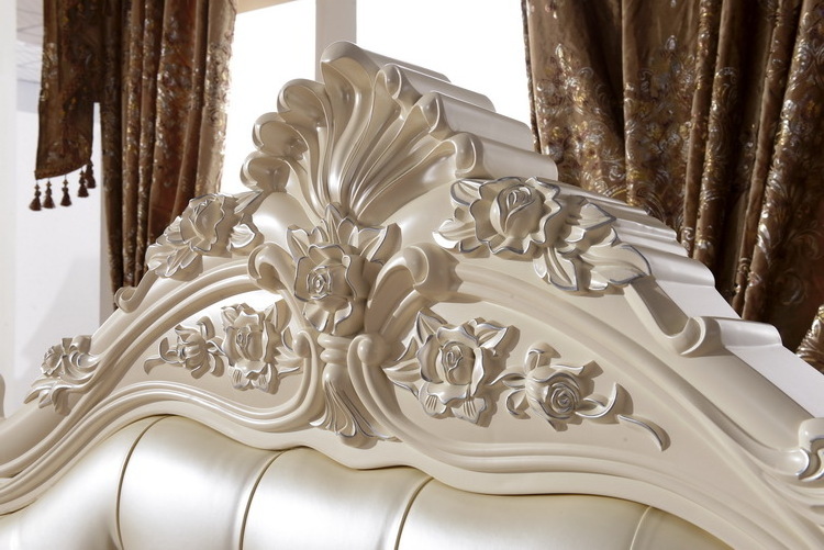 luxury European Antique bed king size royal french provincial bed