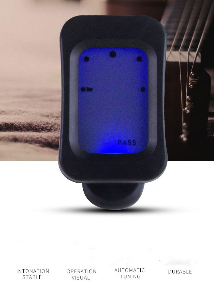 hot selling Mini LCD digital OEM guitar Tuner clip on Tuner chromatic for Acoustic Bass Ukulele & Violin