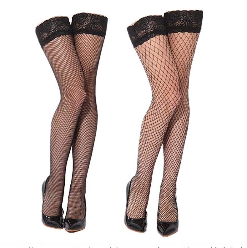 RED BLACK WHITE SEXY BACK SEAM FISHNET THIGH HIGH STOCKINGS TIGHTS FOR REGULAR OR FAT WOMEN