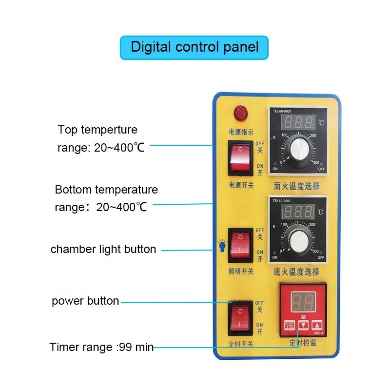 Factory direct wholesale small size electric  bread baking equipment 2 deck 2 tray pizza oven