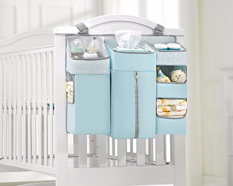 Large capacity hanging nursery diaper organizer