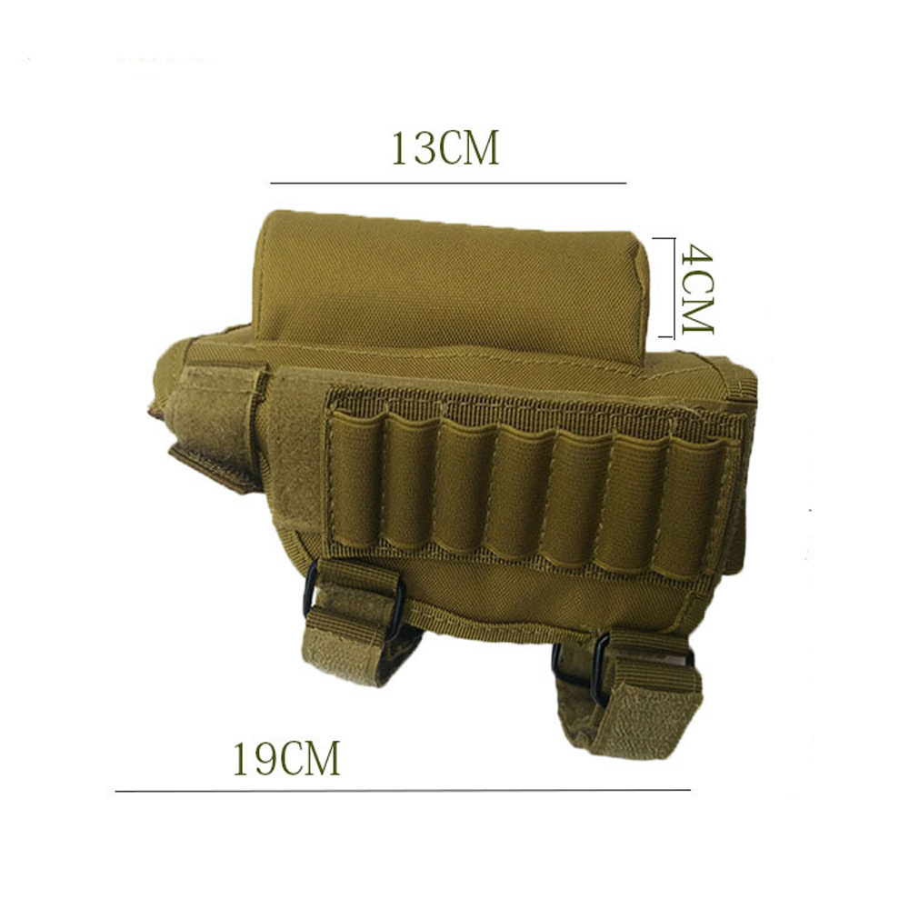 Outdoor CS Tactical Cartridges Holder Bullet Cheek Rest Padded Cheek Mag Holster Gun Rest Pouch