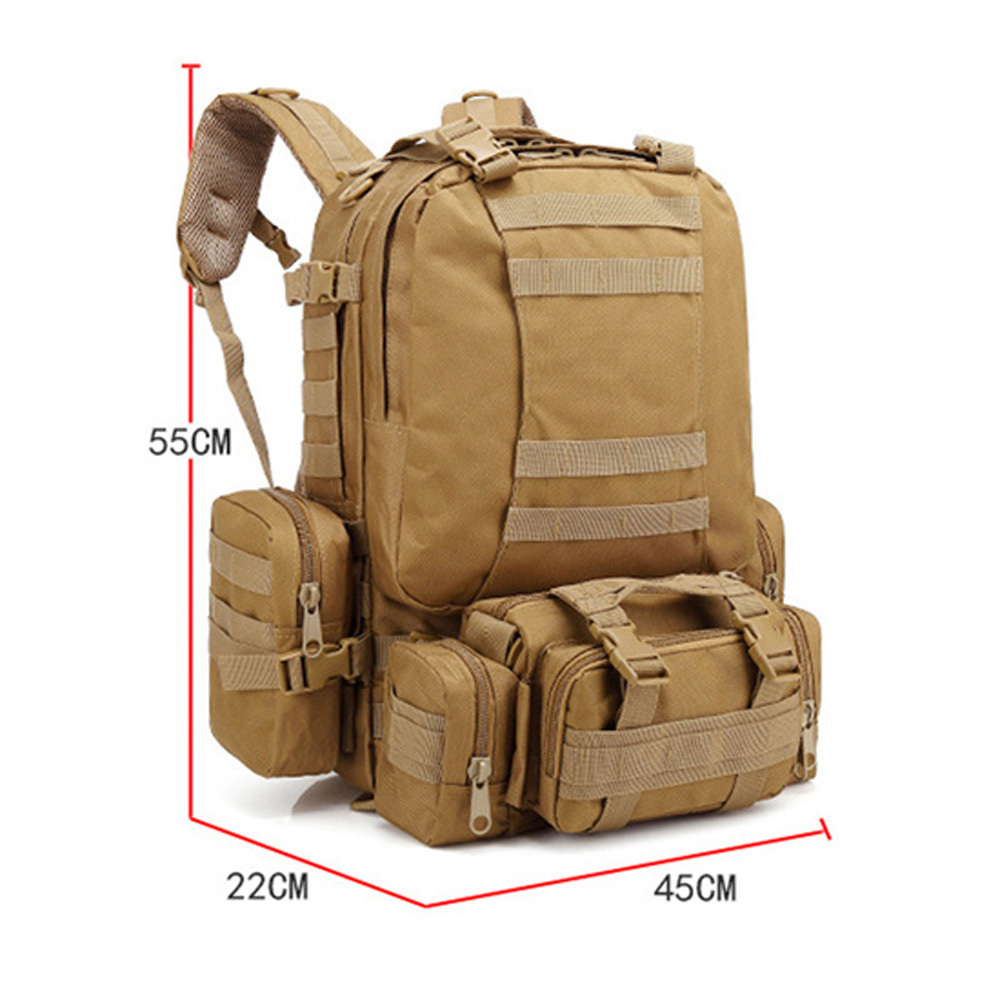 50L 4 in 1 Outdoor Sports Bag Camping Hiking Backpack Fishing Trekking Survival Assault Tactical Hunting Backpack