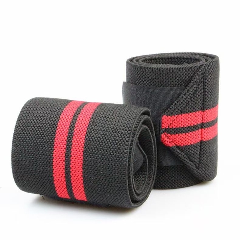 hot sales Custom Logo Wrist Protection Bodybuilding Training Gym Weight lifting Wrist Straps