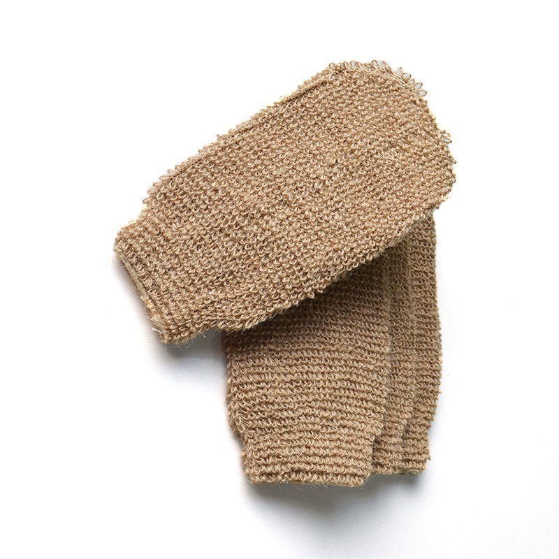 Natural Exfoliating ramie Fiber  bath Peeling Glove Mitt Bath Scrubber Remove Dead Skin jute Exfoliating Mitts