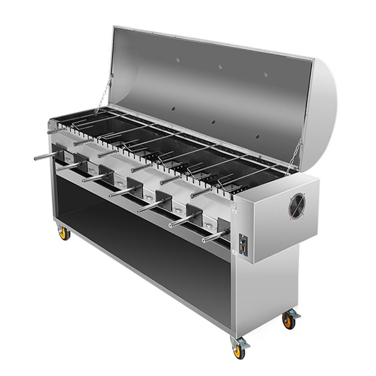 Smokeless Barbecued Shish Kebab Machine Chinese manufacturer pork lamb roasting machine Charcoal  BBQ