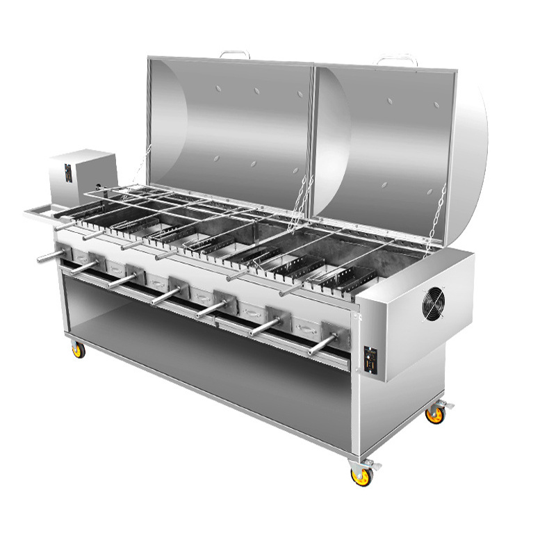 Smokeless Barbecued Shish Kebab Machine Chinese manufacturer pork lamb roasting machine Charcoal  BBQ