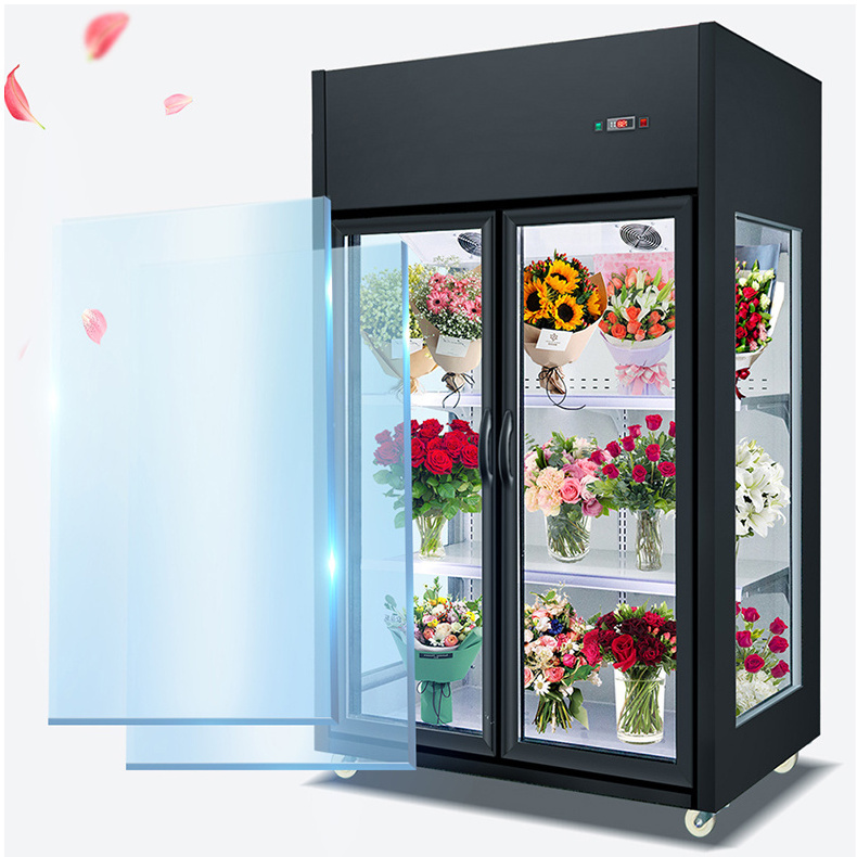 Luxury florist flower shop fridge flower display chiller cooler fresh flower display cooler