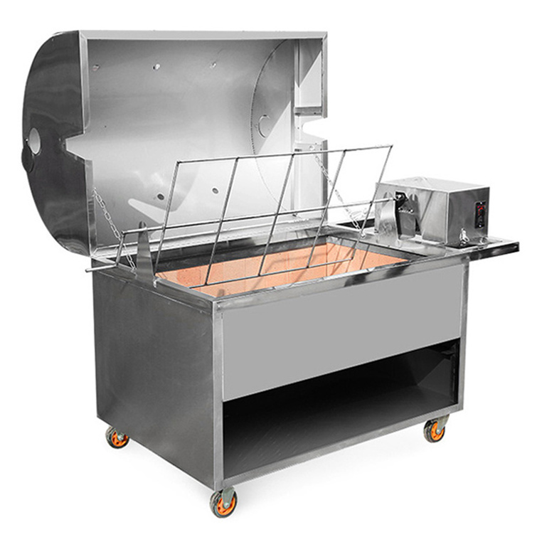 Customized spit roasting a pig commercial smokeless russian bbq grill for restaurant