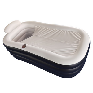 Popular Bathroom Luxury PVC Plastic Inflatable Portable Foldable Ice Soaking Bathtub For Adult