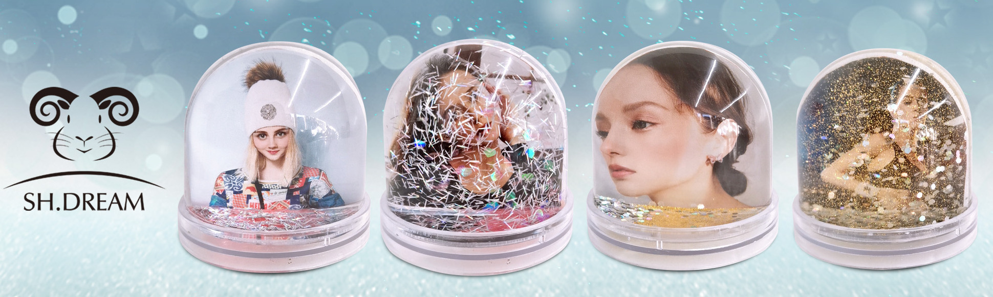 Custom Acrylic Ball Photo Frame Durable Snow Globe for Photo Insert Decorative Snowball Wedding Gifts from Manufacturer